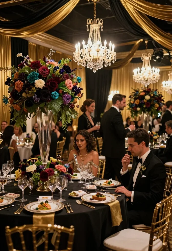 12 Magical Winter Wedding Themes That Will Leave You Breathless (You Won't Believe #7!) - 6. Glamorous Black Tie 1