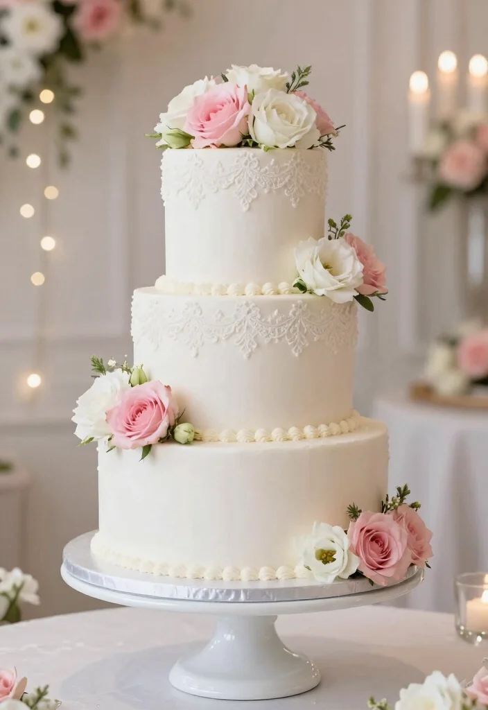 14 Wedding Cake Designs That Are So Gorgeous You’ll Want to Eat the Decor! (#10 Is a Sweet Surprise!) - 1. The Classic Elegance 1