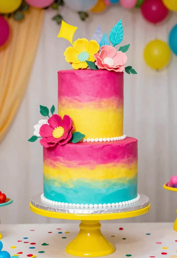 14 Wedding Cake Designs That Are So Gorgeous You’ll Want to Eat the Decor! (#10 Is a Sweet Surprise!) - 4. The Bold and Bright 1
