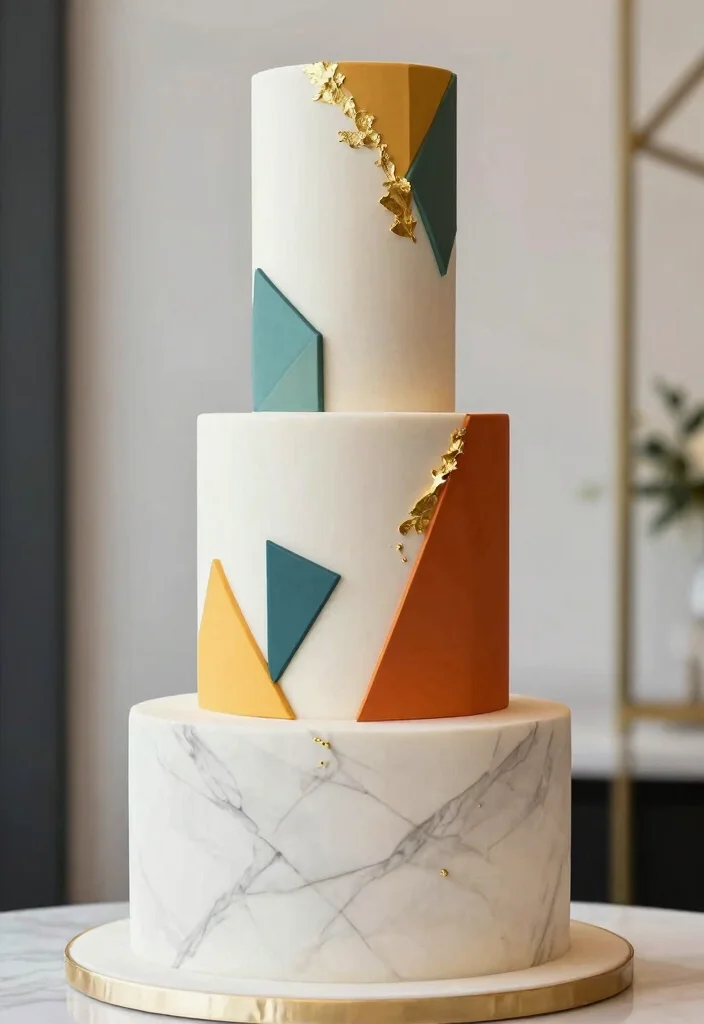 14 Wedding Cake Designs That Are So Gorgeous You’ll Want to Eat the Decor! (#10 Is a Sweet Surprise!) - 5. The Geometric Masterpiece 1