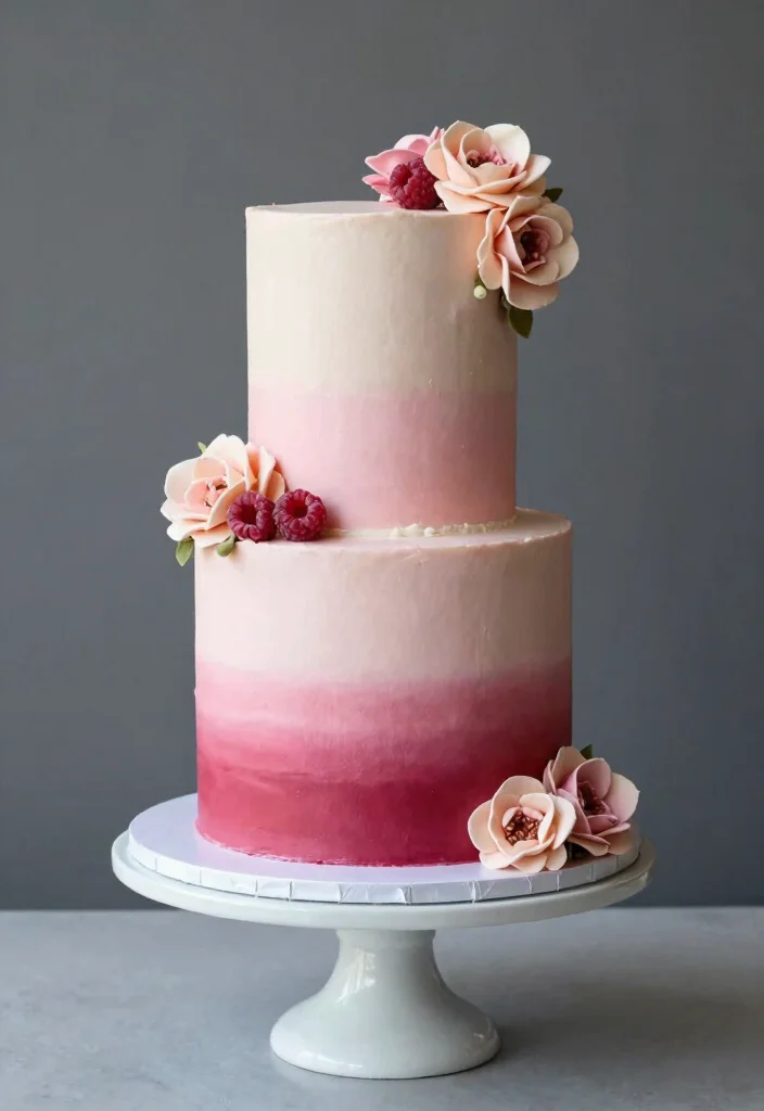 14 Wedding Cake Designs That Are So Gorgeous You’ll Want to Eat the Decor! (#10 Is a Sweet Surprise!) - 8. The Contemporary Ombre 1