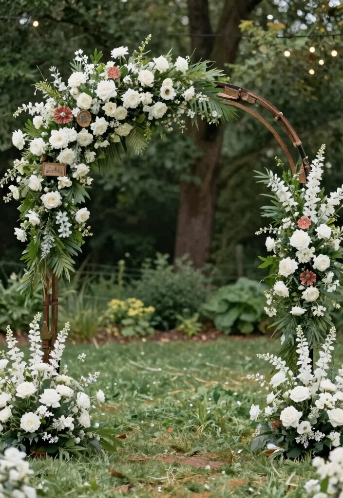 17 Floral Wedding Arches That Are Straight Out of a Dream (Don't Miss #3!) - 17. Personal Touches 1