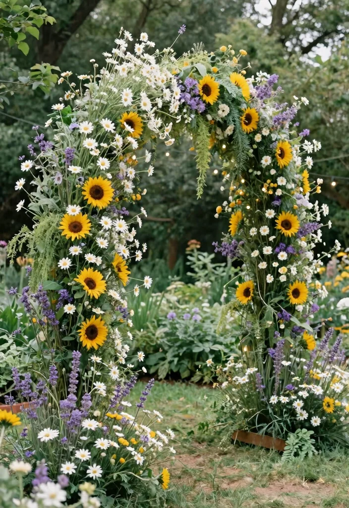 17 Floral Wedding Arches That Are Straight Out of a Dream (Don't Miss #3!) - 2. Whimsical Garden Bliss 1