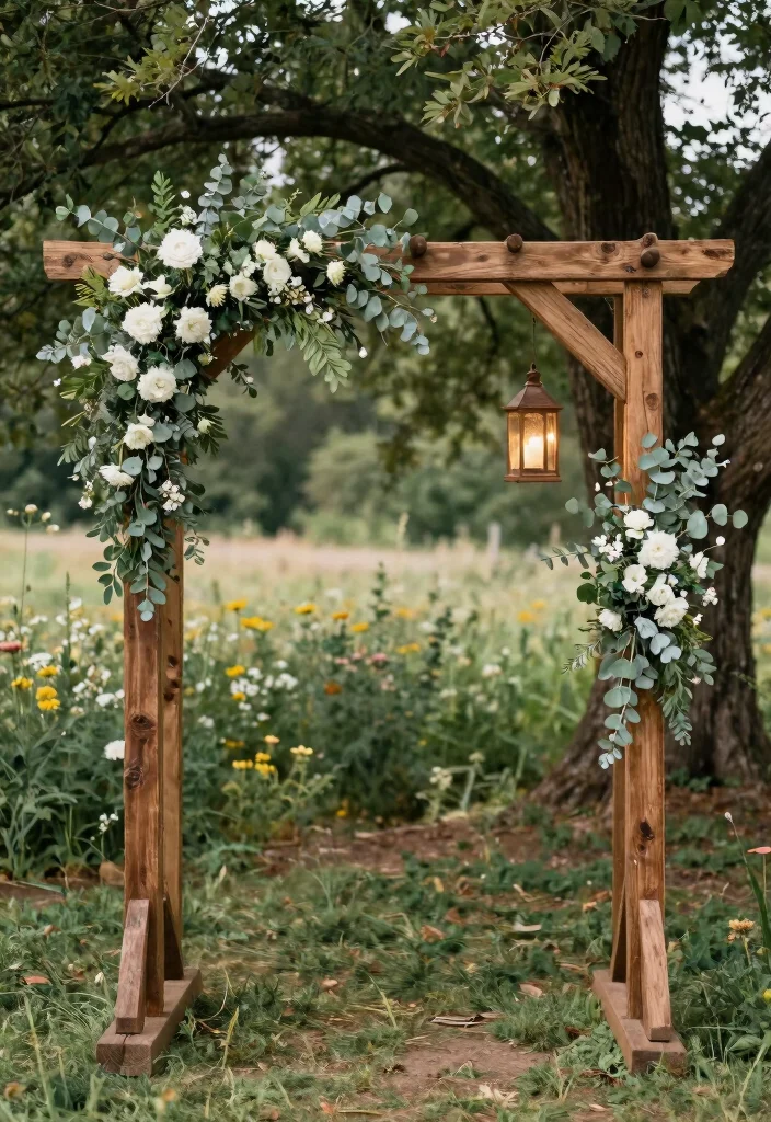 17 Floral Wedding Arches That Are Straight Out of a Dream (Don't Miss #3!) - 4. Rustic Charm with Eucalyptus 1