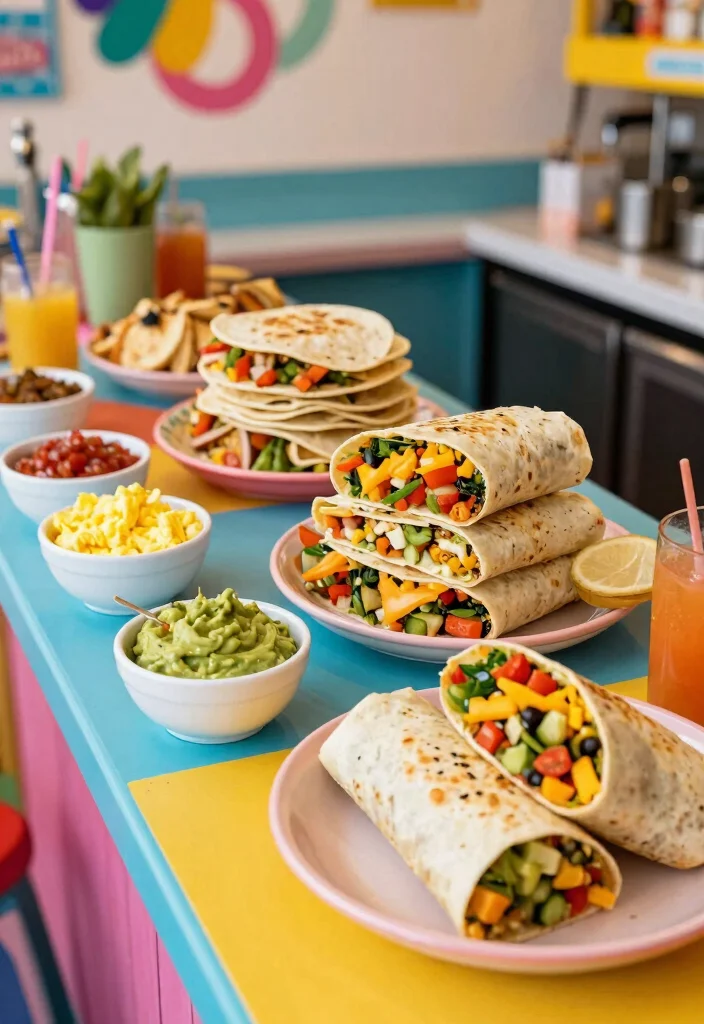 18 Creative Brunch Wedding Menu Ideas That Will Make Your Morning Magical (#7 Is a Must-Try!) - 10. Breakfast Burrito Bar 1