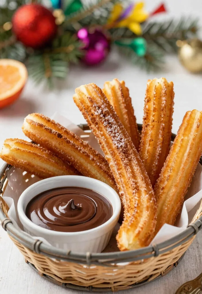 18 Creative Brunch Wedding Menu Ideas That Will Make Your Morning Magical (#7 Is a Must-Try!) - 11. Churros with Chocolate Dipping Sauce 1