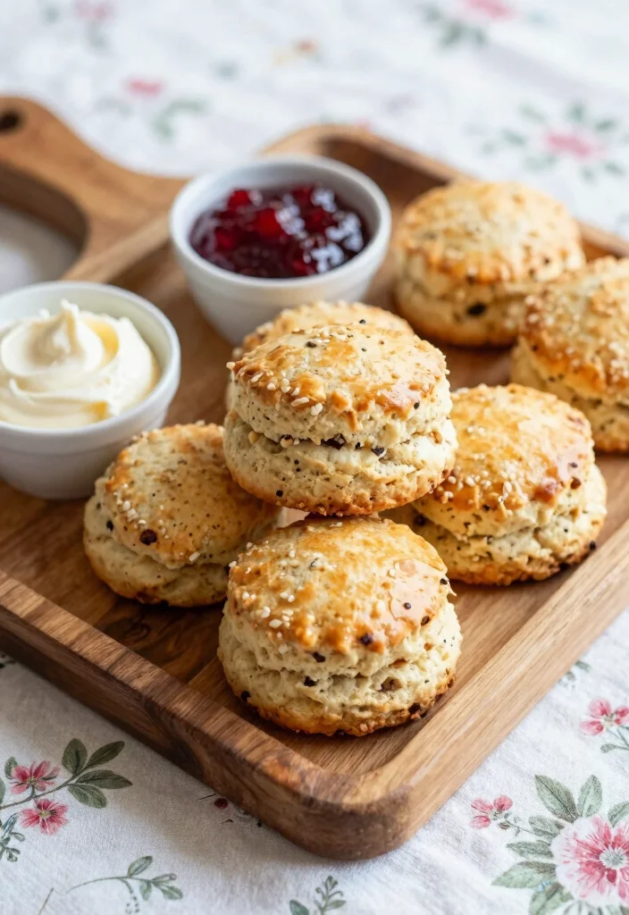 18 Creative Brunch Wedding Menu Ideas That Will Make Your Morning Magical (#7 Is a Must-Try!) - 9. Scones with Clotted Cream and Jam 1