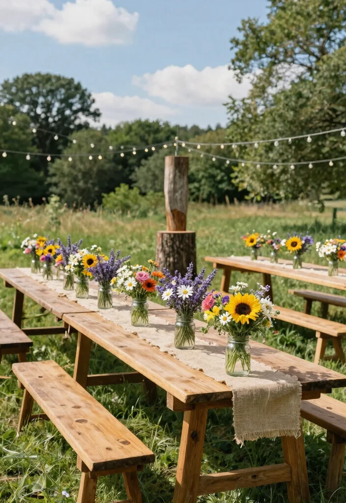 18 Themed Wedding Flower Ideas That Will Take Your Celebration to the Next Level (You’ll Love #12!) - 1. Rustic Wildflower Bliss 1