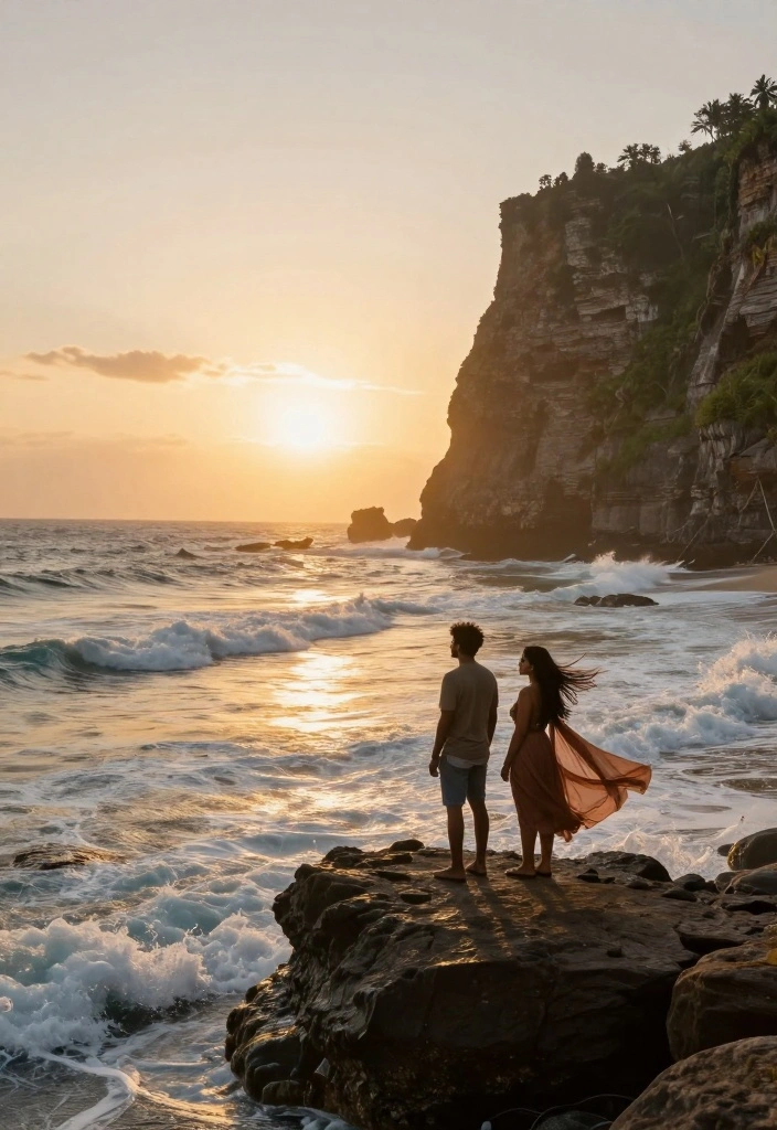 20 Breathtaking Beach Pre-wedding Shoot Ideas That'll Leave You Speechless! - 17. Majestic Cliffs as Backdrops 1