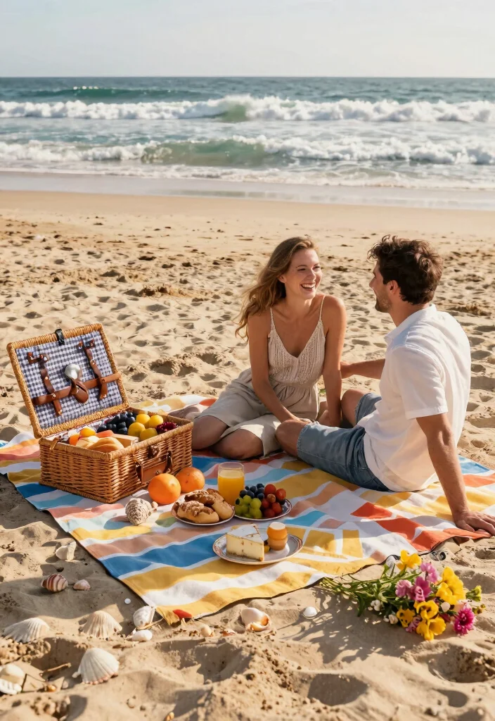 20 Breathtaking Beach Pre-wedding Shoot Ideas That'll Leave You Speechless! - 2. Beach Picnic Vibes 1
