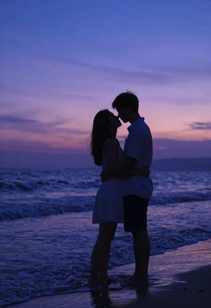 20 Breathtaking Beach Pre-wedding Shoot Ideas That'll Leave You Speechless! - 6. Romantic Dusk Embrace 1