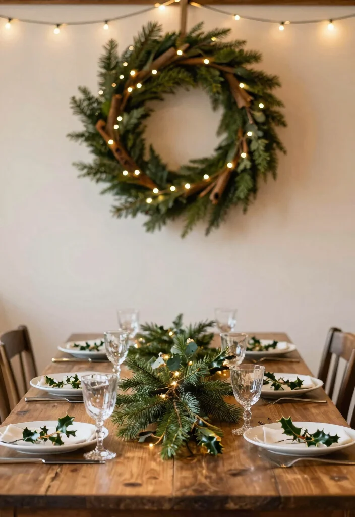 20 Cozy Rustic Winter Wedding Decor Ideas That'll Make You Feel Right at Home! - 10. Natural Holiday Decor 1
