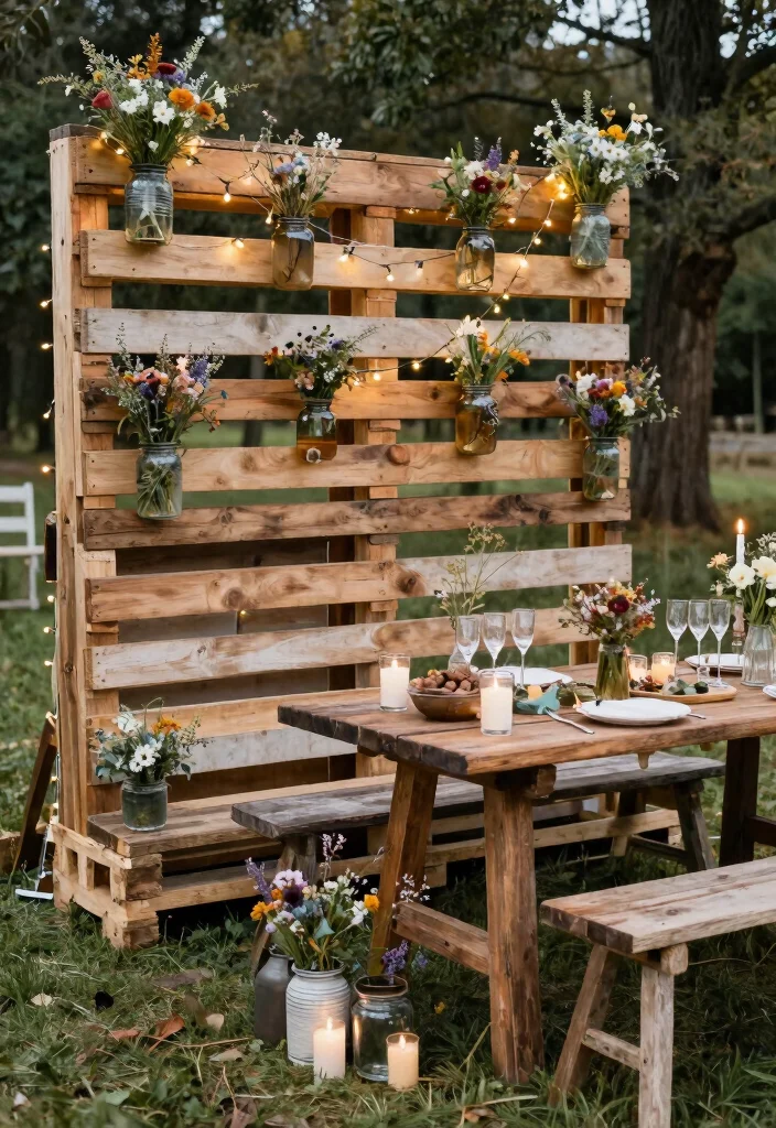 20 Cozy Rustic Winter Wedding Decor Ideas That'll Make You Feel Right at Home! - 13. Upcycled Rustic Decor 1