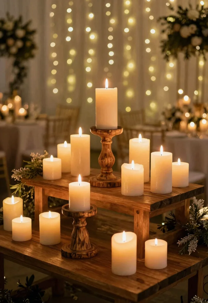 20 Cozy Rustic Winter Wedding Decor Ideas That'll Make You Feel Right at Home! - 4. Candlelit Ambiance 1