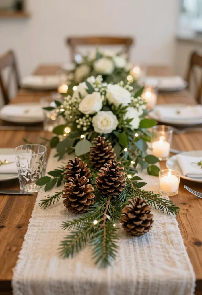 20 Cozy Rustic Winter Wedding Decor Ideas That'll Make You Feel Right at Home! - 5. Pinecone Accents 1