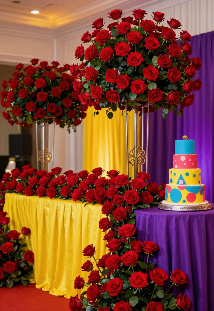 21 Stunning Red Roses Wedding Themes That Will Leave You Speechless (#12 Is a Must-See!) - 13. Bold and Beautiful 1