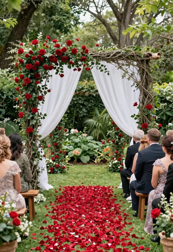 21 Stunning Red Roses Wedding Themes That Will Leave You Speechless (#12 Is a Must-See!) - 2. Romantic Garden 1