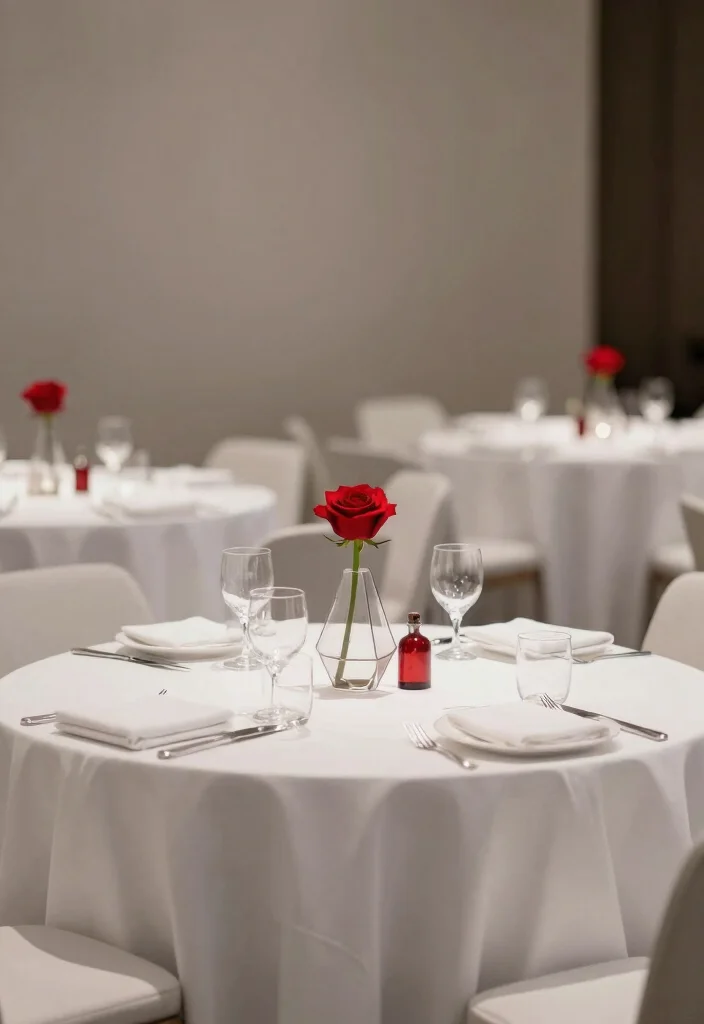 21 Stunning Red Roses Wedding Themes That Will Leave You Speechless (#12 Is a Must-See!) - 4. Modern Minimalism 1