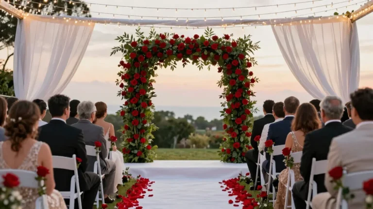 21 Stunning Red Roses Wedding Themes That Will Leave You Speechless (#12 Is a Must-See!)