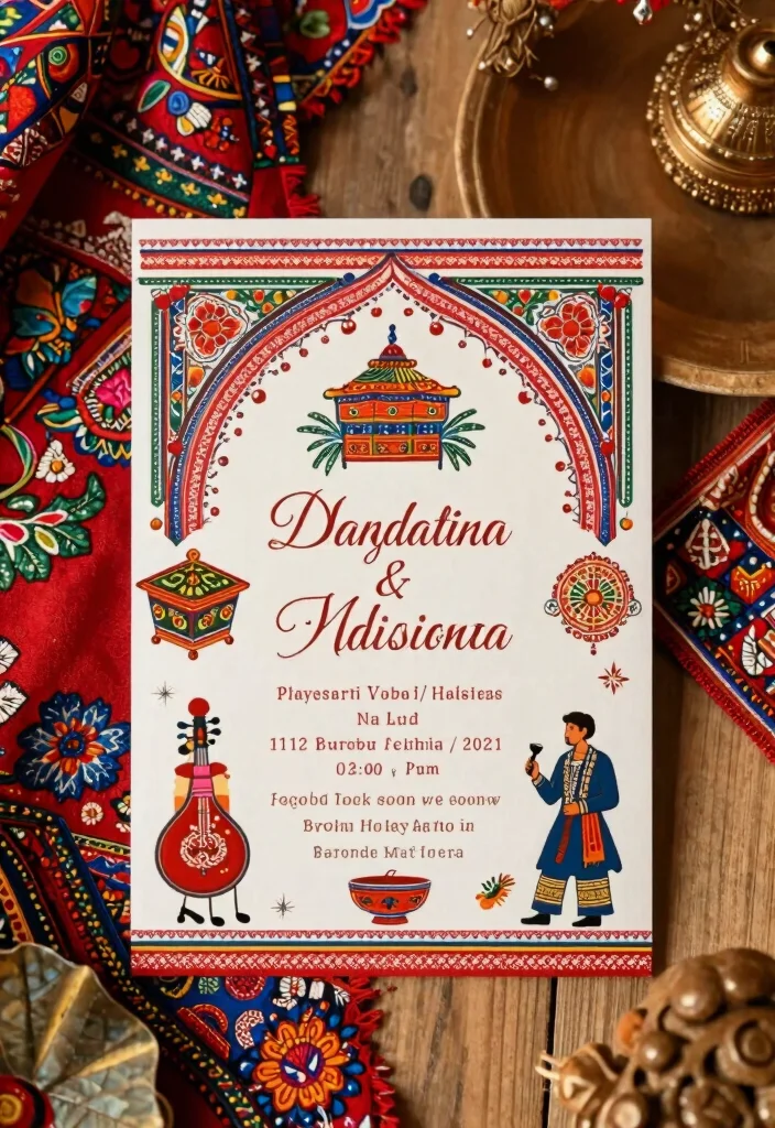 22 Creative Wedding Invitation Ideas That Will Wow Your Guests (Don't Miss #5!) - 13. Cultural Heritage 1