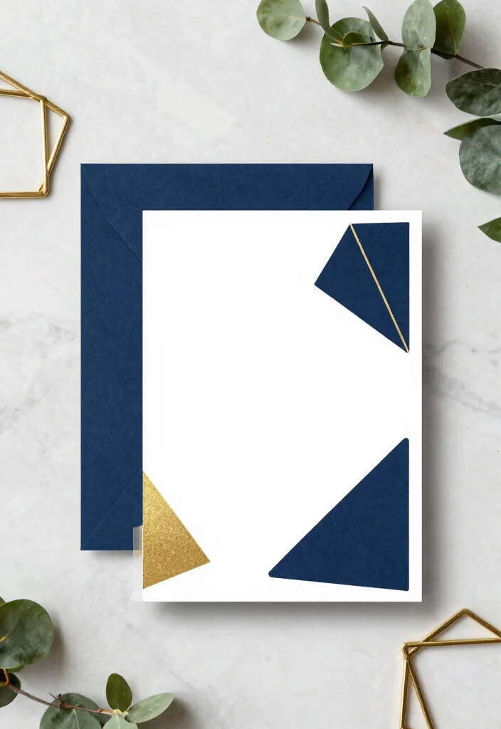 22 Creative Wedding Invitation Ideas That Will Wow Your Guests (Don't Miss #5!) - 4. Geometric Glam 1