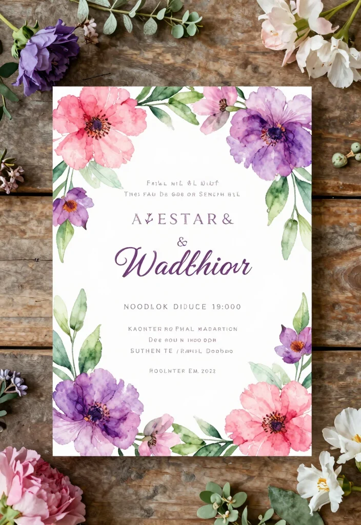22 Creative Wedding Invitation Ideas That Will Wow Your Guests (Don't Miss #5!) - 7. Floral Flourish 1