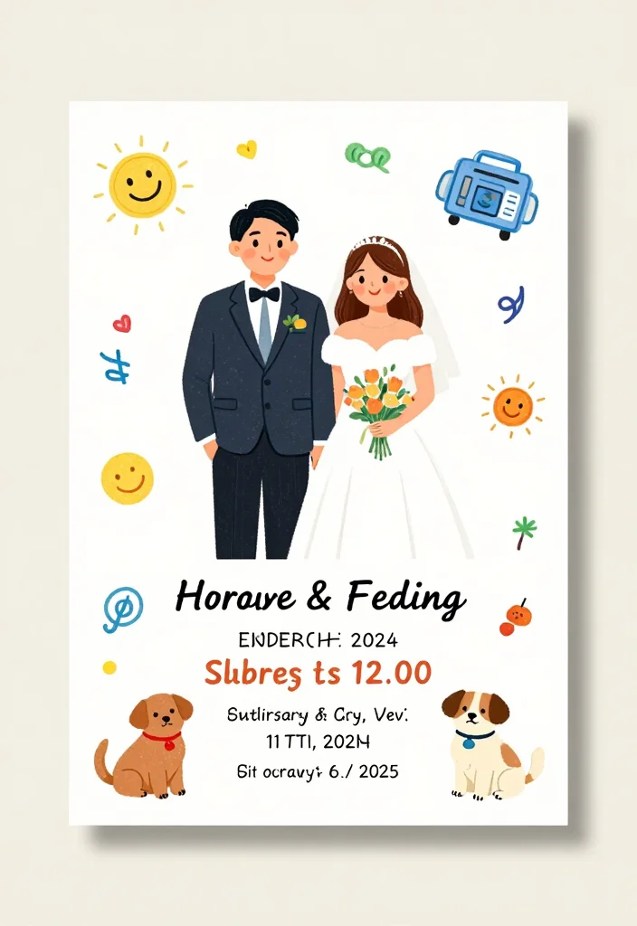 22 Creative Wedding Invitation Ideas That Will Wow Your Guests (Don't Miss #5!) - 8. Whimsical Illustrations 1