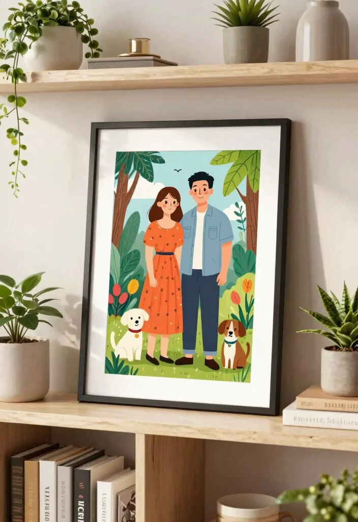 25 Personalized Wedding Gifts That Will Leave the Couple Speechless (You Won't Believe #7!) - 6. Customized Family Portrait Illustration 1