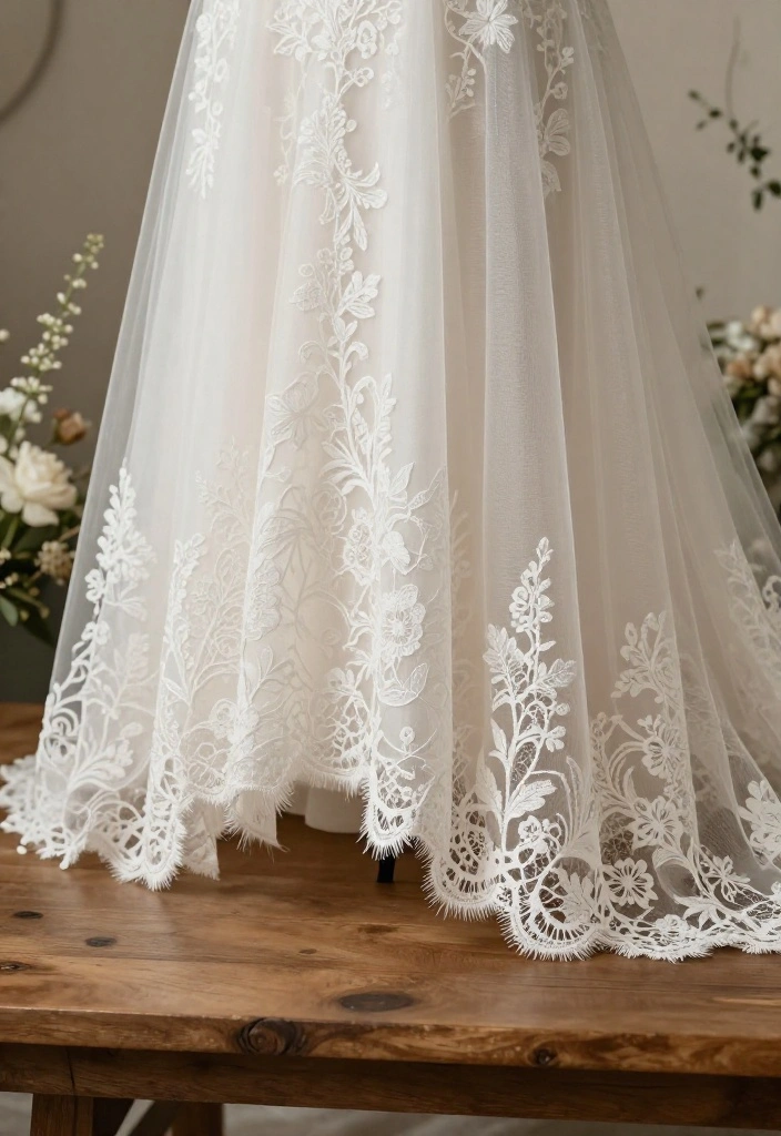 17 Lace Boho Wedding Dresses That Are Pure Feminine Magic (You'll Love #3!) - 15. Asymmetrical Lace Hem 1