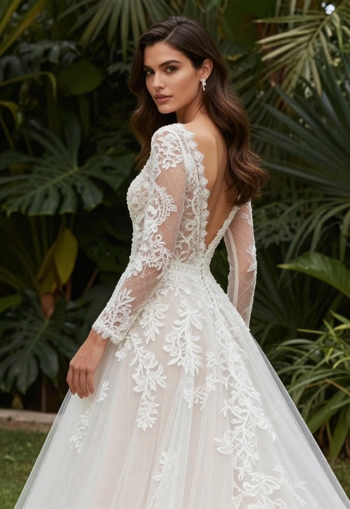 17 Lace Boho Wedding Dresses That Are Pure Feminine Magic (You'll Love #3!) - 8. Sheer Lace Panels 1