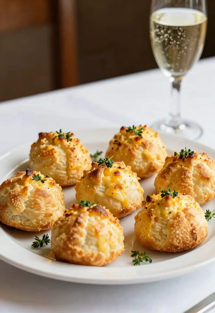 25 Wedding Snacks Perfectly Paired with Cocktails (Your Guests Will Toast to #11!) - 17. Savory Cheese Puffs 1