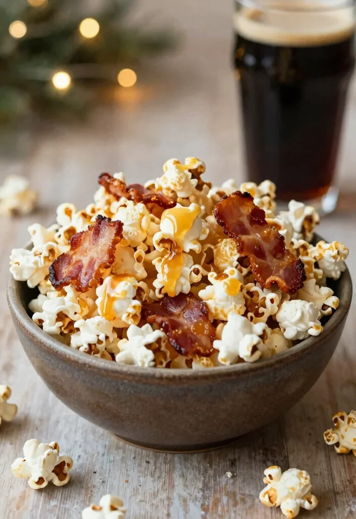 25 Wedding Snacks Perfectly Paired with Cocktails (Your Guests Will Toast to #11!) - 23. Maple Bacon Popcorn 1