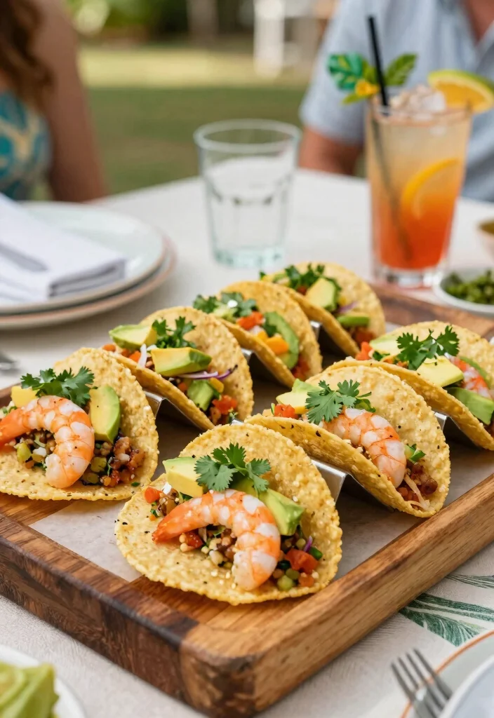 25 Wedding Snacks Perfectly Paired with Cocktails (Your Guests Will Toast to #11!) - 3. Spicy Shrimp Tacos 1