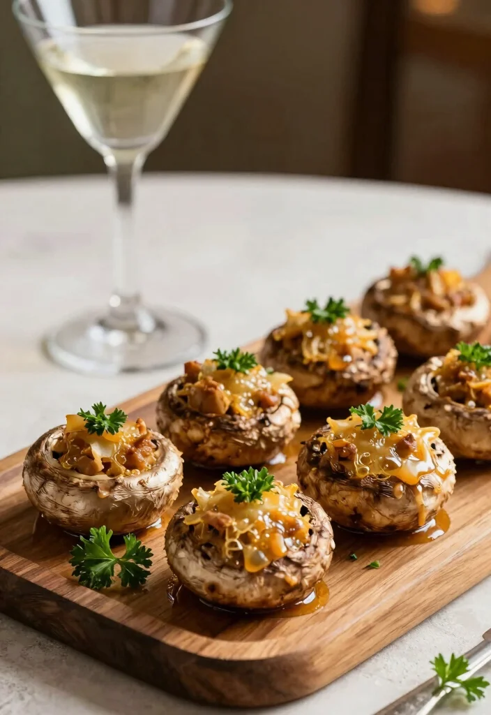 25 Wedding Snacks Perfectly Paired with Cocktails (Your Guests Will Toast to #11!) - 7. Stuffed Mushrooms 1