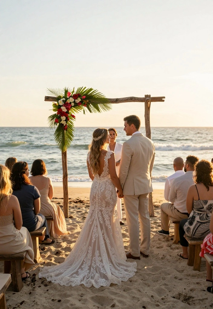10 Breathtaking Outdoor Ceremony Inspirations That Will Leave You Speechless! - 1. Beach Bliss Ceremony 1