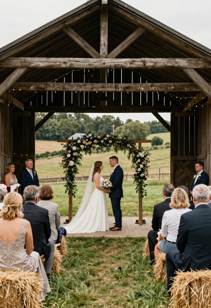 10 Breathtaking Outdoor Ceremony Inspirations That Will Leave You Speechless! - 4. Rustic Barn Setting 1