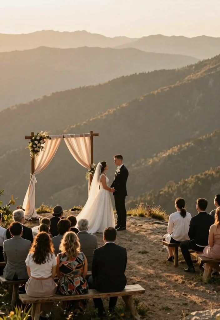 10 Breathtaking Outdoor Ceremony Inspirations That Will Leave You Speechless! - 5. Mountain Top Celebration 1