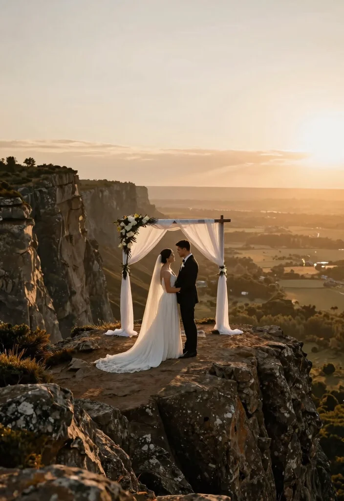 10 Breathtaking Outdoor Ceremony Inspirations That Will Leave You Speechless! - 9. Clifftop Vows 1
