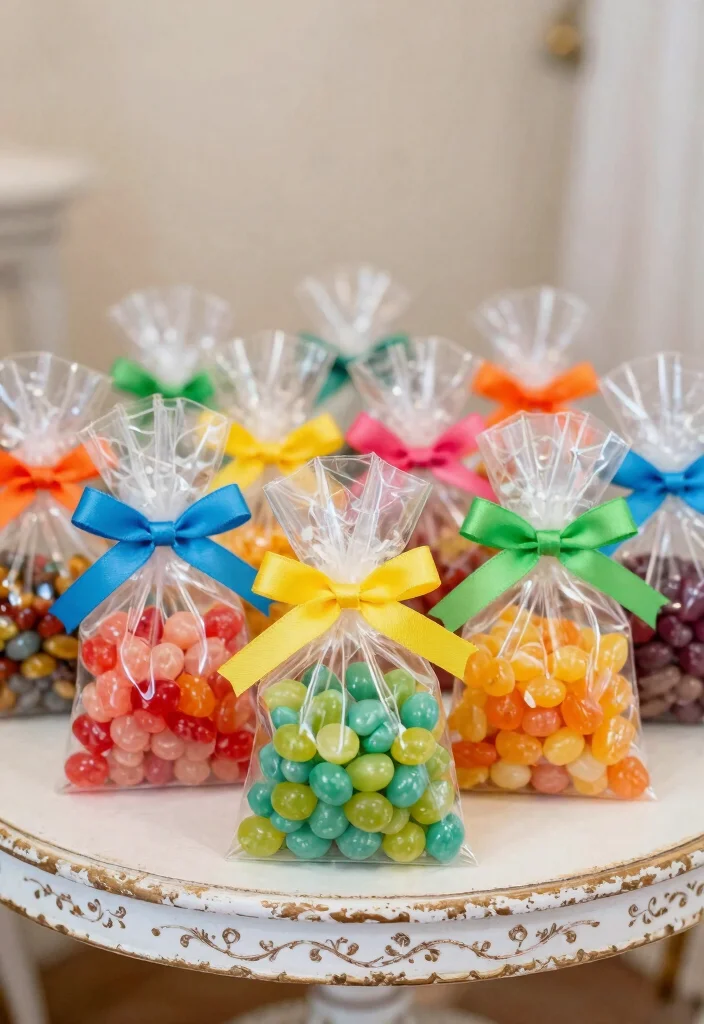 14 Seasonal DIY Wedding Favors Perfect for Any Theme (Don’t Miss #6!) - 11. Colorful Jellybeans for a Sweet Touch 1