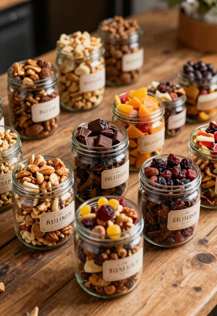 14 Seasonal DIY Wedding Favors Perfect for Any Theme (Don’t Miss #6!) - 12. Sweet and Savory Snack Mix for Any Theme 1