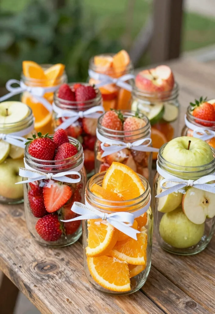 14 Seasonal DIY Wedding Favors Perfect for Any Theme (Don’t Miss #6!) - 13. Seasonal Fruit Jars for Freshness 1