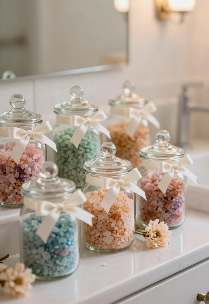 14 Seasonal DIY Wedding Favors Perfect for Any Theme (Don’t Miss #6!) - 8. DIY Bath Salts for a Refreshing Touch 1