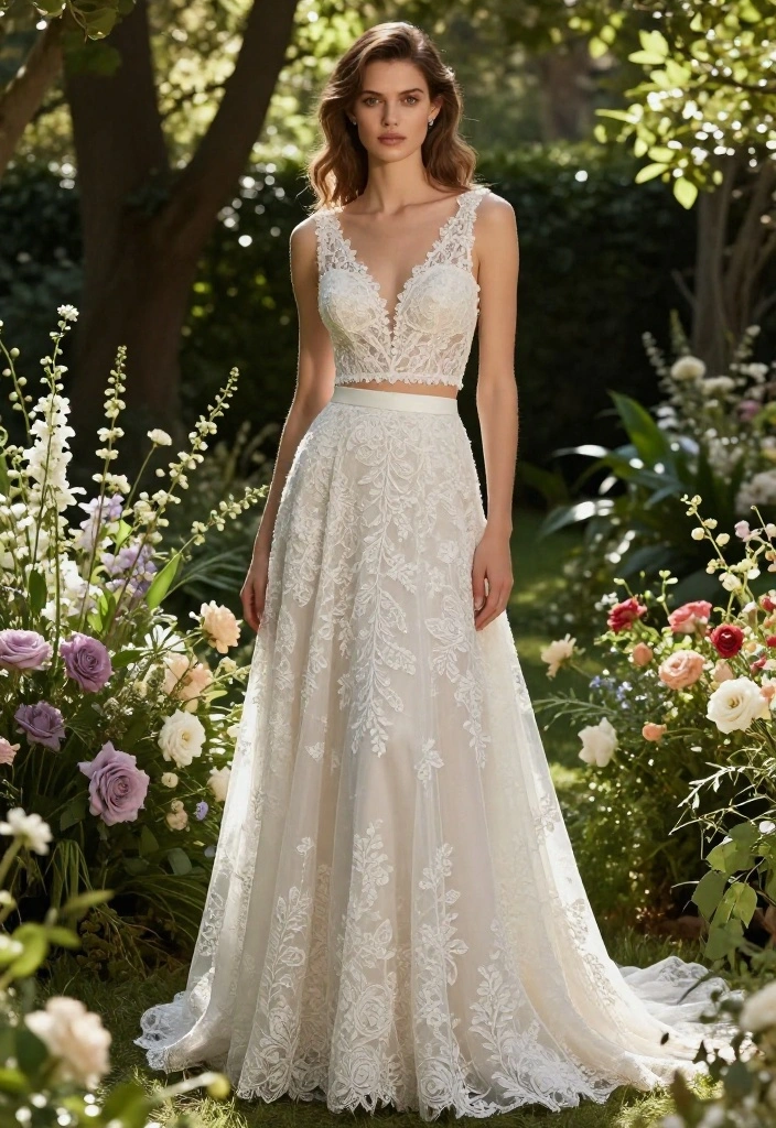 14 Unique Wedding Dress Styles for Eco-Conscious Brides (You’ll Love #10!) - 7. Two-Piece Sets 1