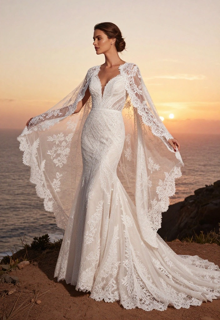14 Unique Wedding Dress Styles for Eco-Conscious Brides (You’ll Love #10!) - 9. Ethereal Capes 1