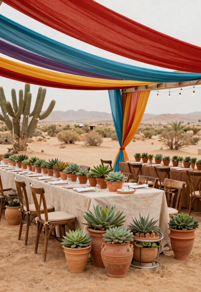 15 Charming Rustic Reception Themes That Will Transform Your Wedding - 12. Desert Oasis 1