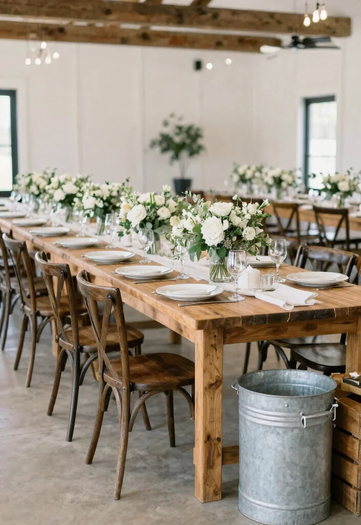 15 Charming Rustic Reception Themes That Will Transform Your Wedding - 4. Farmhouse Chic 1