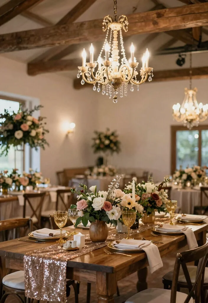 15 Charming Rustic Reception Themes That Will Transform Your Wedding - 5. Rustic Glam 1