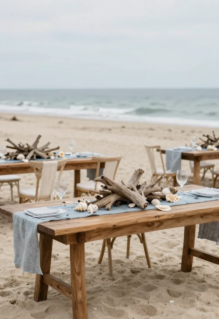 15 Charming Rustic Reception Themes That Will Transform Your Wedding - 6. Coastal Rustic 1