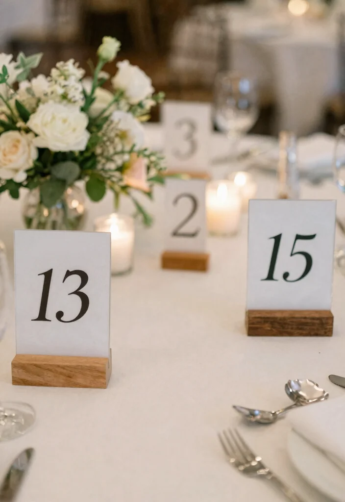 15 Elegant Wedding Decor Ideas That Will Inspire Your Big Day! - 12. Unique Table Numbers 1