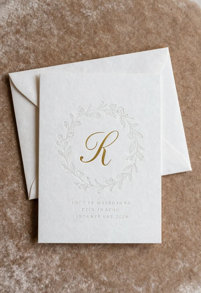 17 Custom Elegant Wedding Invitations That Perfectly Match Your Wedding Theme! - 10. Elegant Simplicity: Monogrammed Invitations 1
